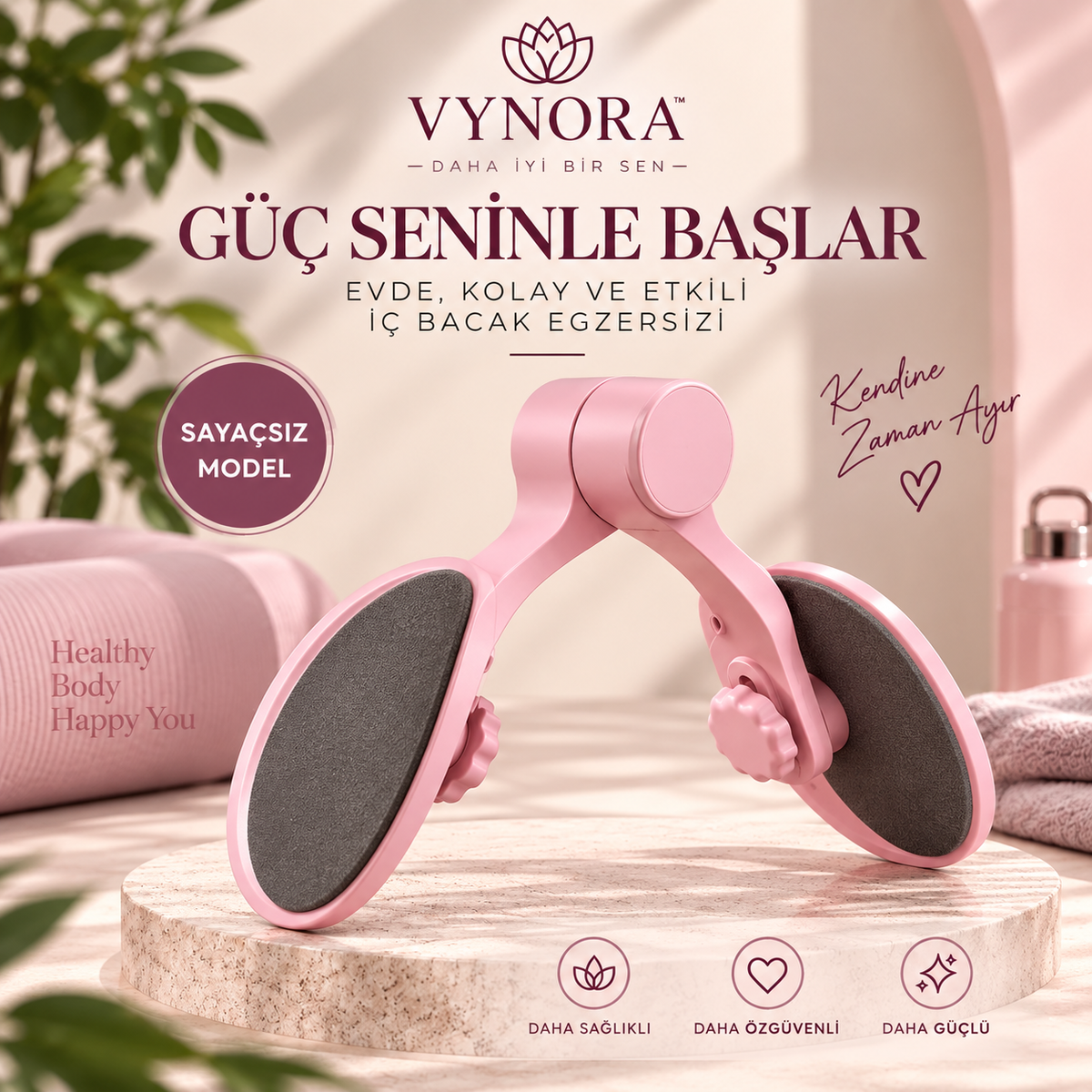Sayaçsız Ayarlanabilir Pelvik İç Bacak Egzersiz Aleti ™